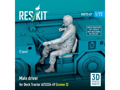 Male driver for Deck Tractor A/S32A-49 (scene 3) (1 pcs) (3D Printed) 