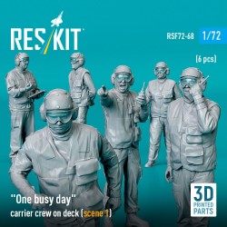 One busy day carrier crew on deck (scene 1) (6 pcs) (3D Printed)  2