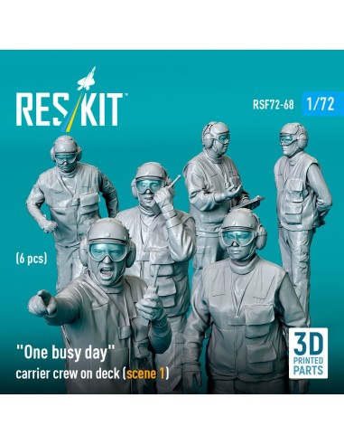 One busy day carrier crew on deck (scene 1) (6 pcs) (3D Printed) 