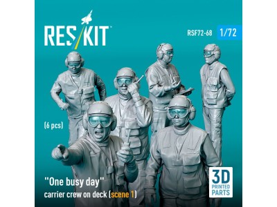 One busy day carrier crew on deck (scene 1) (6 pcs) (3D Printed) 