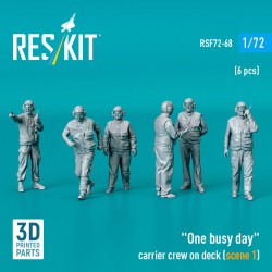 One busy day carrier crew on deck (scene 1) (6 pcs) (3D Printed) 