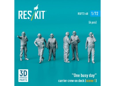 One busy day carrier crew on deck (scene 1) (6 pcs) (3D Printed) 