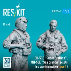 CH-53E Super Stallion, MH-53E Sea dragon pilots (in a standing position - type 1) (2 pcs) (3D Printed)  2