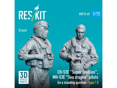 CH-53E Super Stallion, MH-53E Sea dragon pilots (in a standing position - type 1) (2 pcs) (3D Printed) 