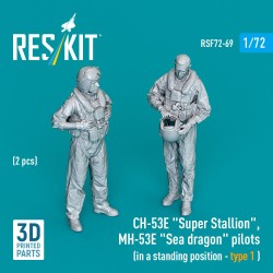 CH-53E Super Stallion, MH-53E Sea dragon pilots (in a standing position - type 1) (2 pcs) (3D Printed) 