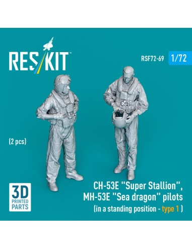 CH-53E Super Stallion, MH-53E Sea dragon pilots (in a standing position - type 1) (2 pcs) (3D Printed) 