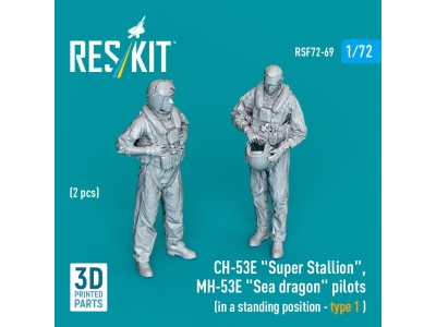 CH-53E Super Stallion, MH-53E Sea dragon pilots (in a standing position - type 1) (2 pcs) (3D Printed) 