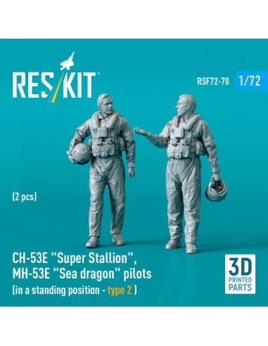 CH-53E Super Stallion, MH-53E Sea dragon pilots (in a standing position - type 2) (2 pcs) (3D Printed) 