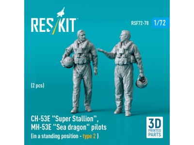 CH-53E Super Stallion, MH-53E Sea dragon pilots (in a standing position - type 2) (2 pcs) (3D Printed) 