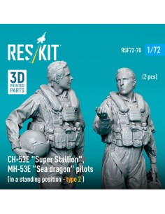 CH-53E Super Stallion, MH-53E Sea dragon pilots (in a standing position - type 2) (2 pcs) (3D Printed)  2
