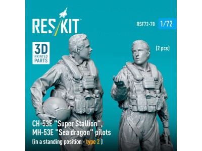 CH-53E Super Stallion, MH-53E Sea dragon pilots (in a standing position - type 2) (2 pcs) (3D Printed) 
