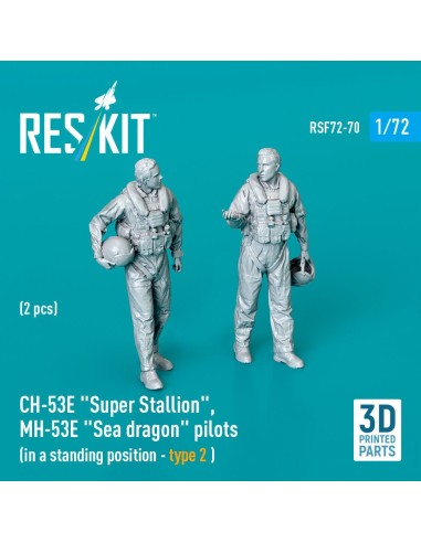 CH-53E Super Stallion, MH-53E Sea dragon pilots (in a standing position - type 2) (2 pcs) (3D Printed) 