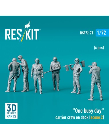 One busy day carrier crew on deck (scene 2) (6 pcs) (3D Printed) 