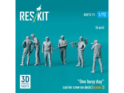 One busy day carrier crew on deck (scene 2) (6 pcs) (3D Printed) 