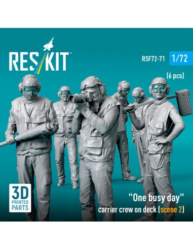 One busy day carrier crew on deck (scene 2) (6 pcs) (3D Printed) 
