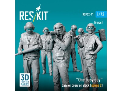 One busy day carrier crew on deck (scene 2) (6 pcs) (3D Printed) 