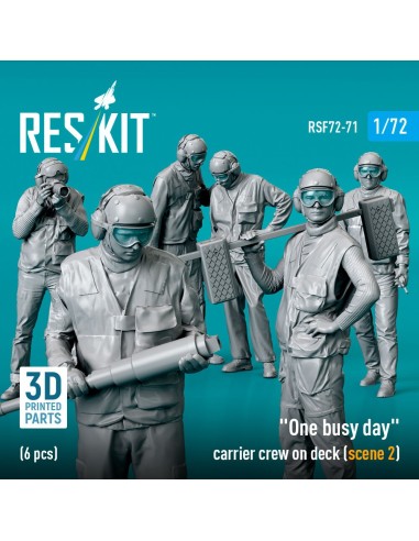 One busy day carrier crew on deck (scene 2) (6 pcs) (3D Printed) 