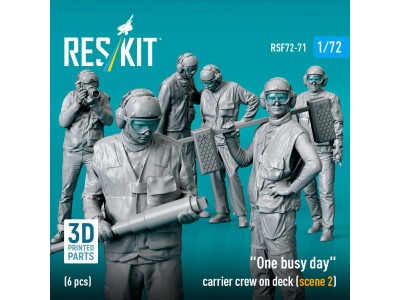 One busy day carrier crew on deck (scene 2) (6 pcs) (3D Printed) 