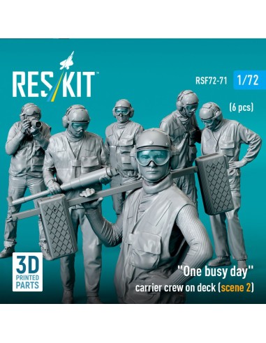 One busy day carrier crew on deck (scene 2) (6 pcs) (3D Printed) 