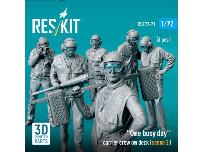 One busy day carrier crew on deck (scene 2) (6 pcs) (3D Printed) 