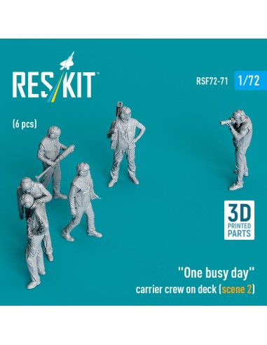 One busy day carrier crew on deck (scene 2) (6 pcs) (3D Printed) 