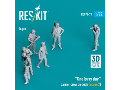 One busy day carrier crew on deck (scene 2) (6 pcs) (3D Printed) 