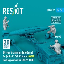 Driver & airmen (modern) (3 pcs) (MHU-83 D/E lift truck LOWER loading position for RSK72-0008) (3D Printed)  2