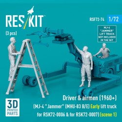 Driver & airmen (1960+) (3 pcs) (MJ-4 Jammer (MHU-83 B/E) Early lift truck for RSK72-0006 & for RSK72-0007) (scene 1) (3D Printe 2