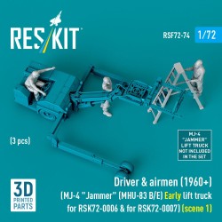 Driver & airmen (1960+) (3 pcs) (MJ-4 Jammer (MHU-83 B/E) Early lift truck for RSK72-0006 & for RSK72-0007) (scene 1) (3D Printe