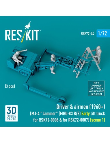 Driver & airmen (1960+) (3 pcs) (MJ-4 Jammer (MHU-83 B/E) Early lift truck for RSK72-0006 & for RSK72-0007) (scene 1) (3D Printe