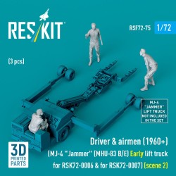 Driver & airmen (1960+) (3 pcs) (MJ-4 Jammer (MHU-83 B/E) Early lift truck for RSK72-0006 & for RSK72-0007) (scene 2) (3D Printe 2
