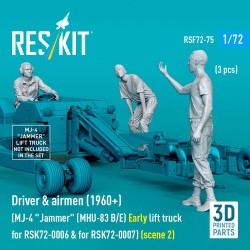Driver & airmen (1960+) (3 pcs) (MJ-4 Jammer (MHU-83 B/E) Early lift truck for RSK72-0006 & for RSK72-0007) (scene 2) (3D Printe