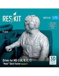 Driver for MD-3 (A, B, C, T) Mule Deck Tractor (scene 1) (1 pcs) (3D Printed) 