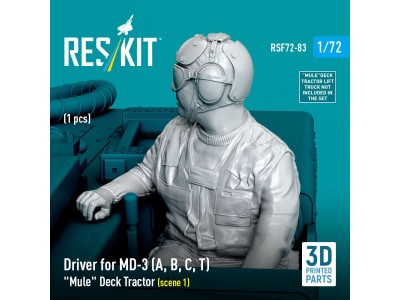 Driver for MD-3 (A, B, C, T) Mule Deck Tractor (scene 1) (1 pcs) (3D Printed) 