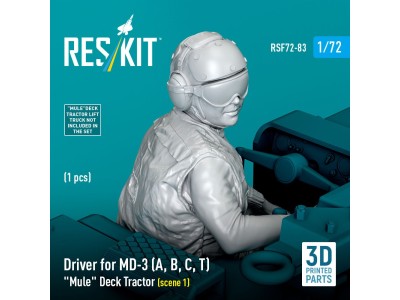 Driver for MD-3 (A, B, C, T) Mule Deck Tractor (scene 1) (1 pcs) (3D Printed) 