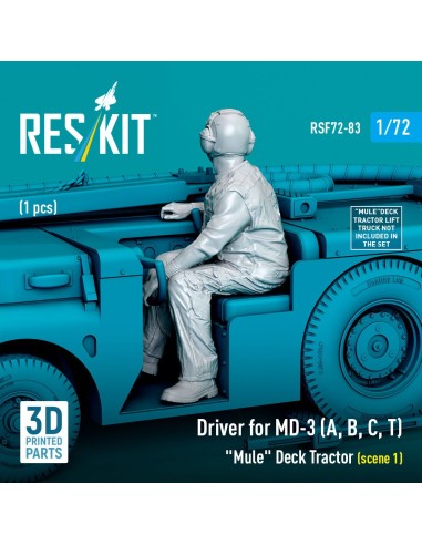 Driver for MD-3 (A, B, C, T) Mule Deck Tractor (scene 1) (1 pcs) (3D Printed) 