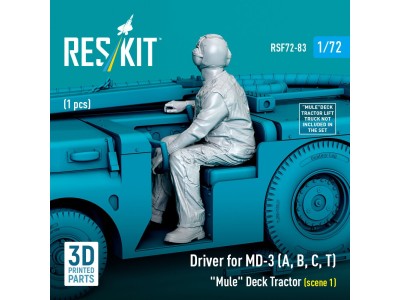 Driver for MD-3 (A, B, C, T) Mule Deck Tractor (scene 1) (1 pcs) (3D Printed) 