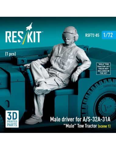 Male driver for A/S-32A-31A Mule Tow Tractor (scene 1) (1 pcs) (3D Printed) 