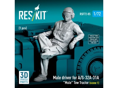 Male driver for A/S-32A-31A Mule Tow Tractor (scene 1) (1 pcs) (3D Printed) 