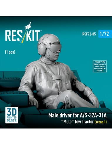 Male driver for A/S-32A-31A Mule Tow Tractor (scene 1) (1 pcs) (3D Printed) 