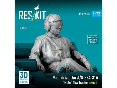 Male driver for A/S-32A-31A Mule Tow Tractor (scene 1) (1 pcs) (3D Printed) 