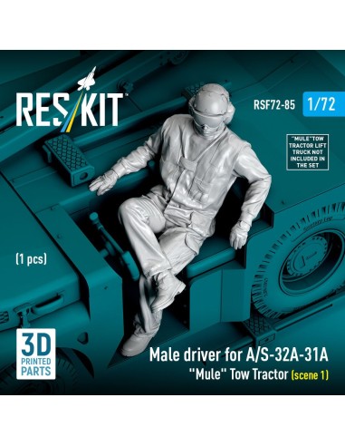 Male driver for A/S-32A-31A Mule Tow Tractor (scene 1) (1 pcs) (3D Printed) 