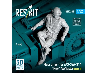Male driver for A/S-32A-31A Mule Tow Tractor (scene 1) (1 pcs) (3D Printed) 
