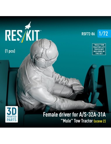 Female driver for A/S-32A-31A Mule Tow Tractor (scene 2) (1 pcs) (3D Printed) 