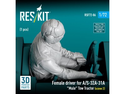 Female driver for A/S-32A-31A Mule Tow Tractor (scene 2) (1 pcs) (3D Printed) 