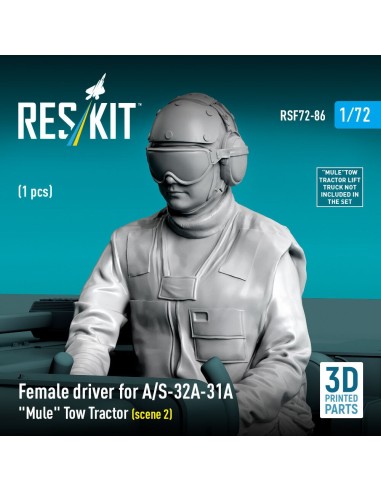 Female driver for A/S-32A-31A Mule Tow Tractor (scene 2) (1 pcs) (3D Printed) 