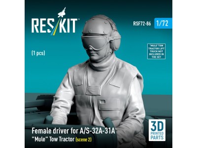 Female driver for A/S-32A-31A Mule Tow Tractor (scene 2) (1 pcs) (3D Printed) 