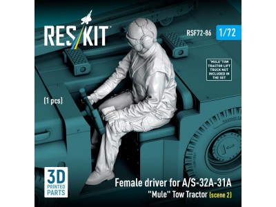 Female driver for A/S-32A-31A Mule Tow Tractor (scene 2) (1 pcs) (3D Printed) 