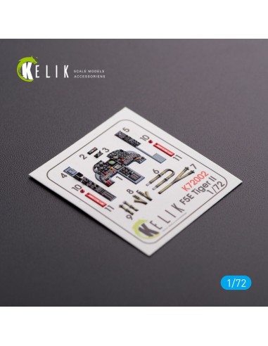 F-5E Tiger II early series interior 3D decals for Dream Model kit 