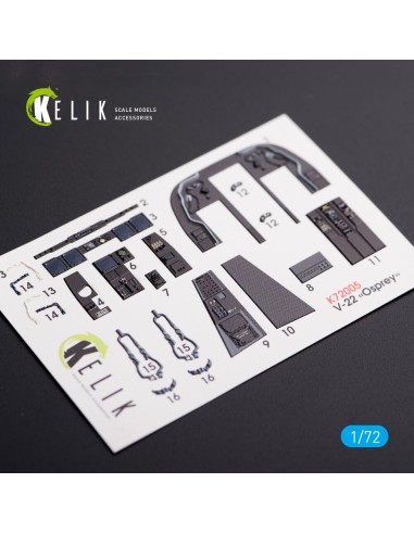 V-22 Osprey interior 3D decals for Hasegawa kit 